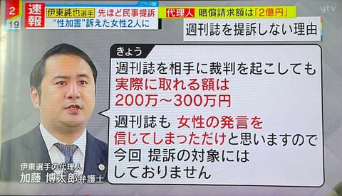 伊東純也選手、性加害訴えた女性に2億円提訴！！清原弁護士や紀藤弁護士から厳しい指摘・・・「告訴取り下げのプレッシャーを与える意味合いがあるのでは」